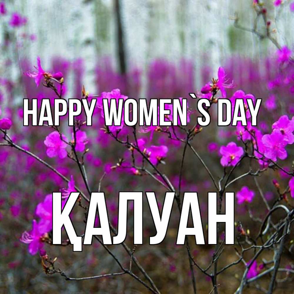 Greetings card с именем, ҚАЛУАН happy women`s day дикие цветы Greetings with text for free download 
